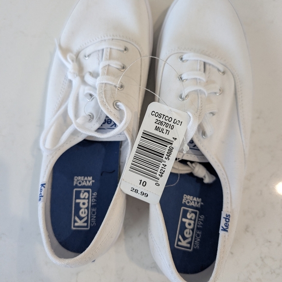 NWT Keds Women Classic White Sneakers Size 10 - Picture 2 of 5